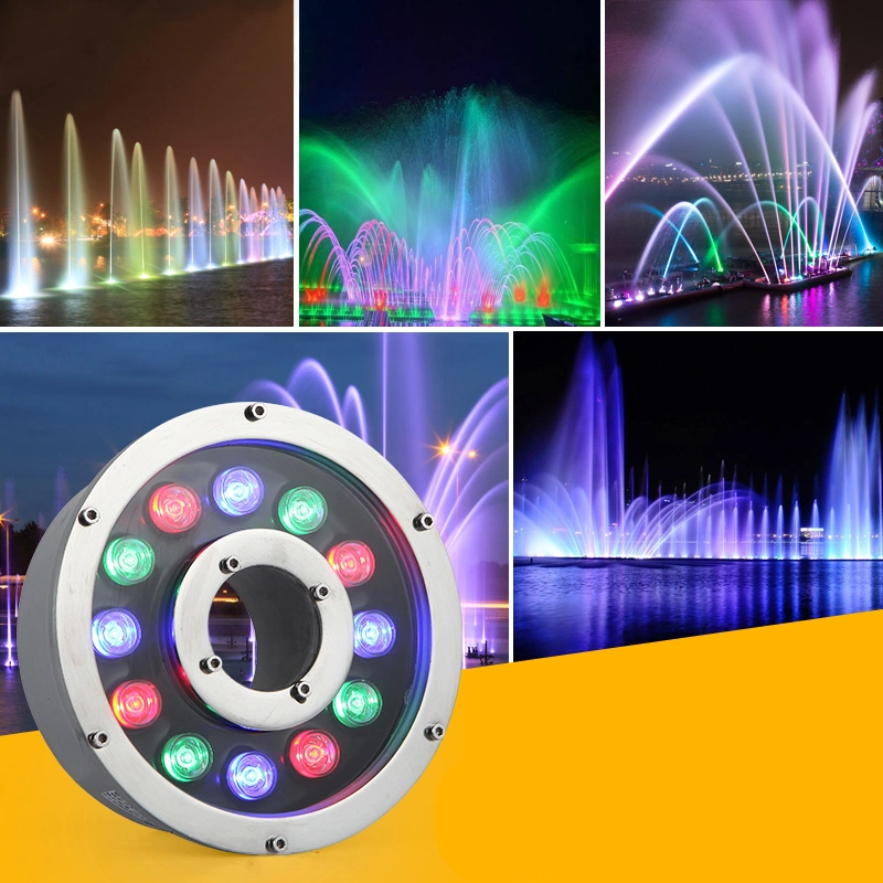 Fountain Lamp LED Underwater Lamp Underwater Spotlight Fountain Lamp Colorful Pool Lamp Landscape Waterscape Lamp Waterproof Lamp