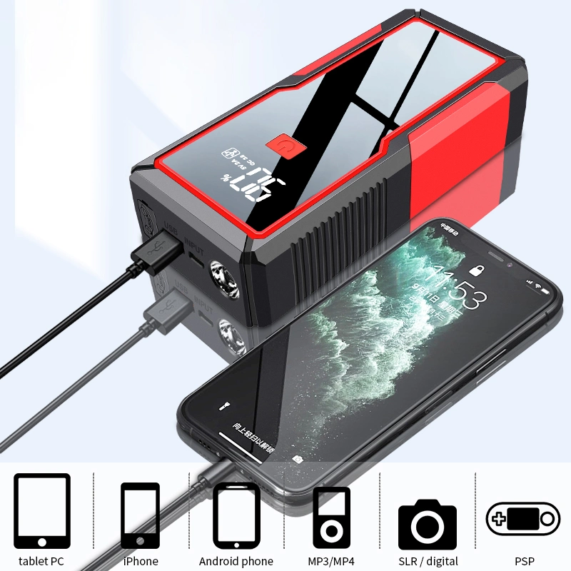 12V Battery Power Bank Supply Portable Motorcycle Charge Booster Car Jump Starter