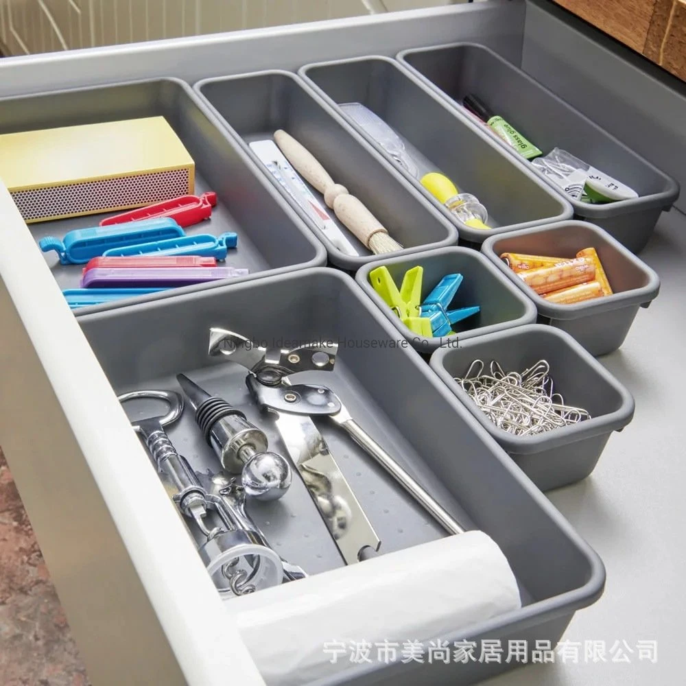 Interlocking 8 Bins Drawer Organizer for The Kitchen and Office