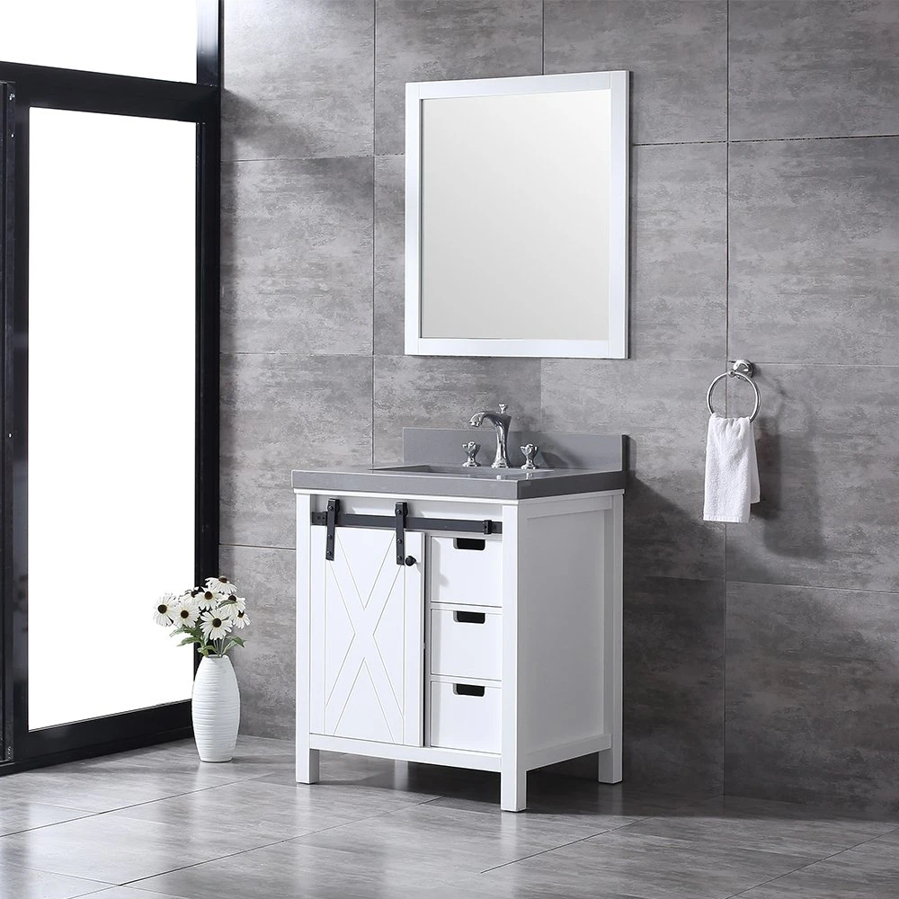 30 Inch Modern Integrated Basin Bathroom Vanity Cabinet