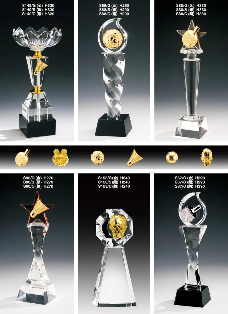 Original Factory Custom Crystal Metal Crystal Trophy para a Copa do Desporto