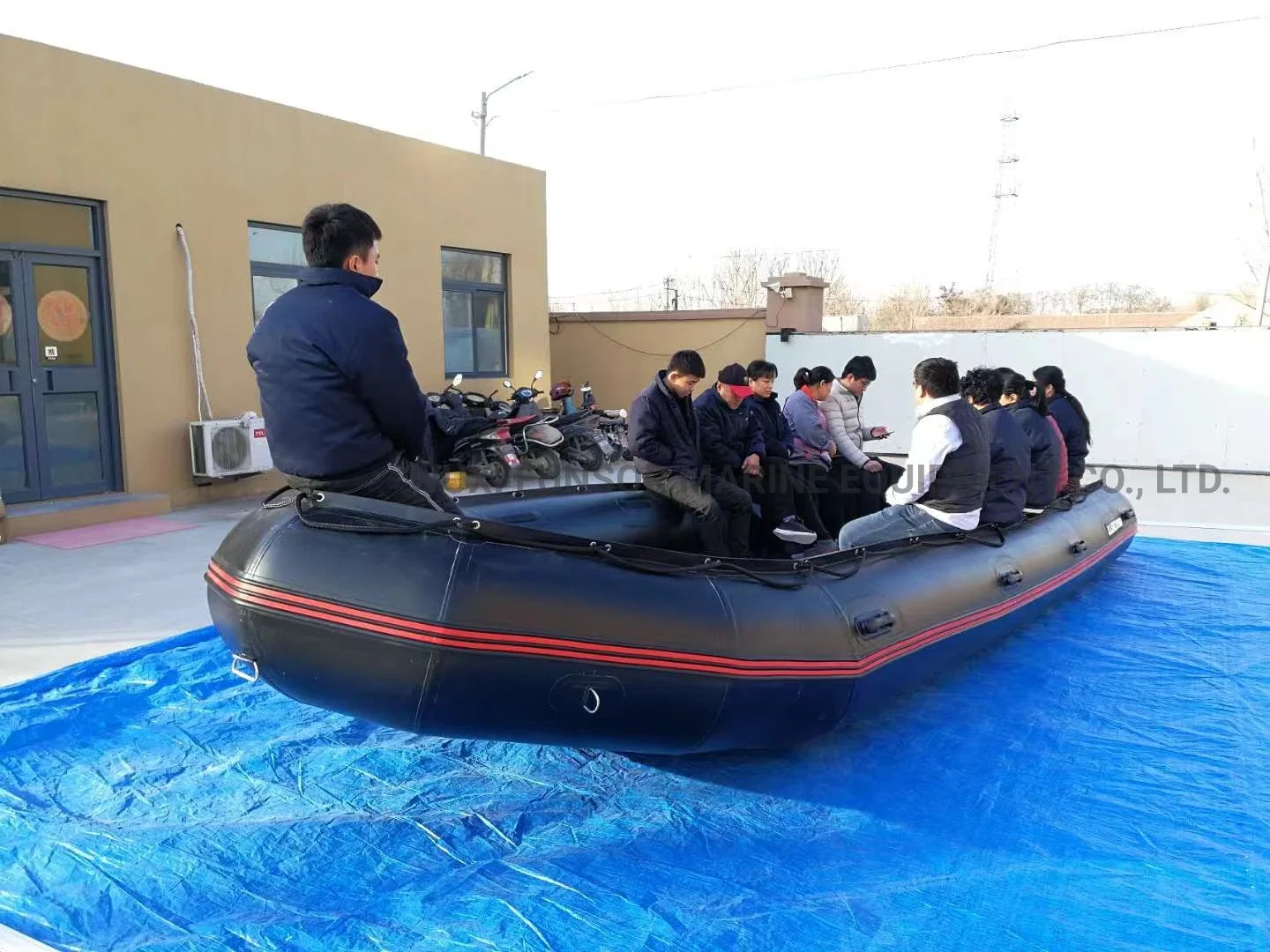 8m gran barco de pasajeros inflable con piso de madera contrachapada para el transporte