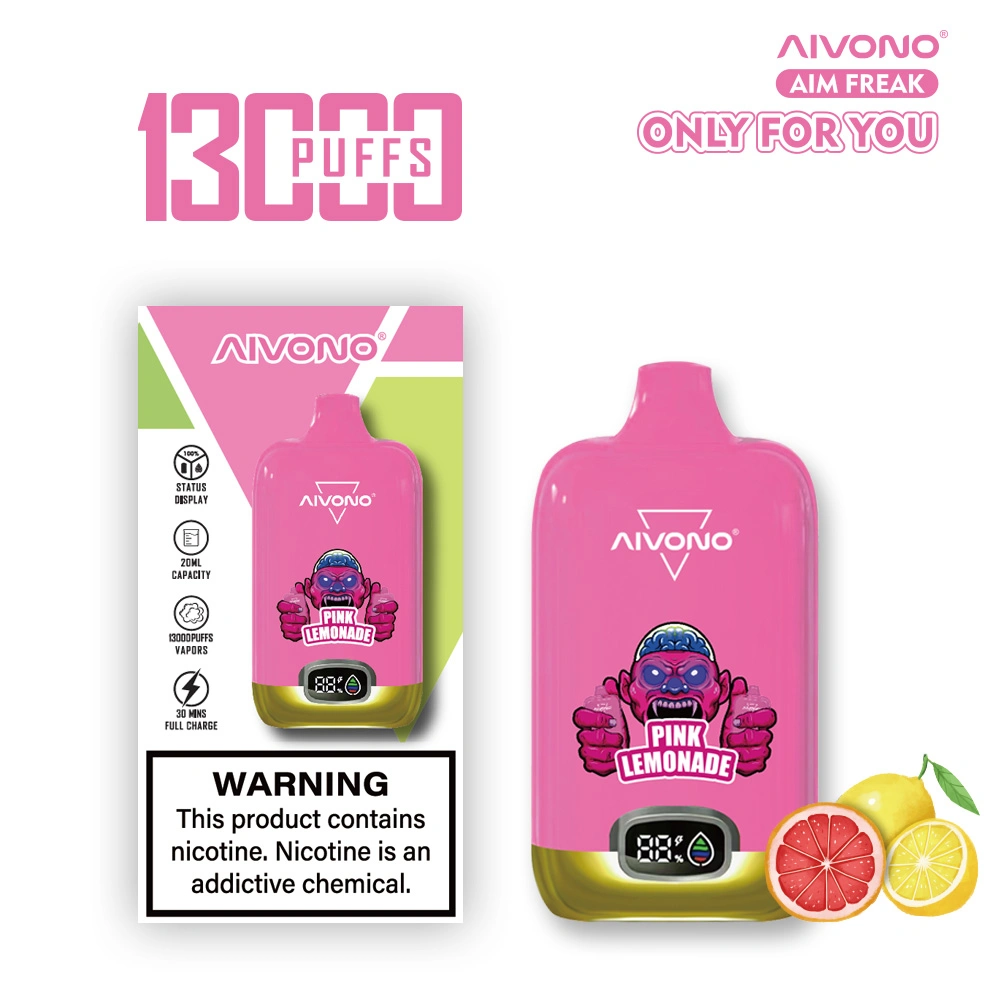 Aivono Vape 13000 Puffs LED Display Digital Vaping Mod Disposable/Chargeable Vape Vs Randm Vape 12000 Puffs E Cig Wholesale/Supplier Electriic Cigarette Pod