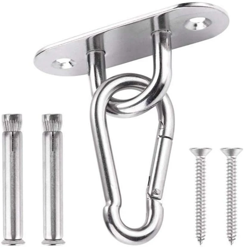 Kit de colgantes de acero Hangers-Stainless columpio columpio Hamaca Spinner giratorio de perchas Camping Parque Infantil de primavera para porche Playset adjunto