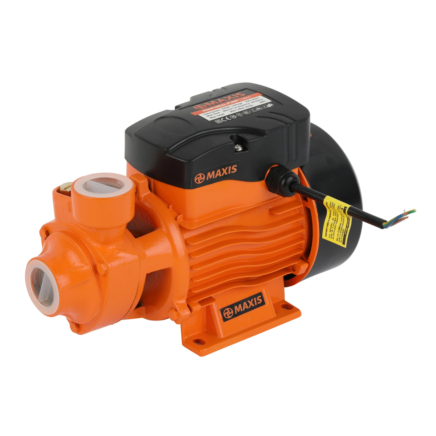 1/2HP Electric Cast Iron High Pressure Transfer Clean Vortex Peripheral Centrifugal Water Pump Set Qb60 Irrigation