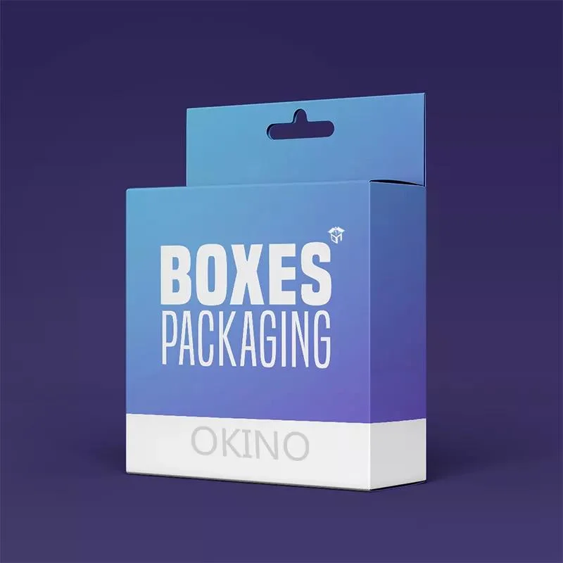 Private Branded Packing Hook Paper Box Blister Tray Paper Boxes Cell Phone Case Packaging Box