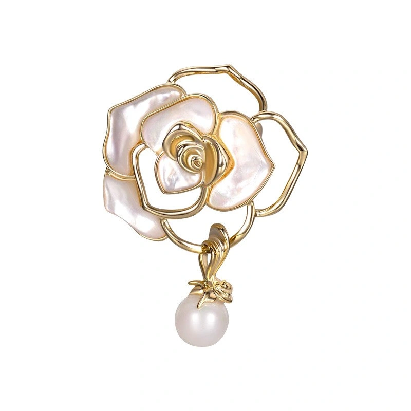 Hot Sale Now High-Class Sense of Camellia Flower New Lovely Gardenia Brooch