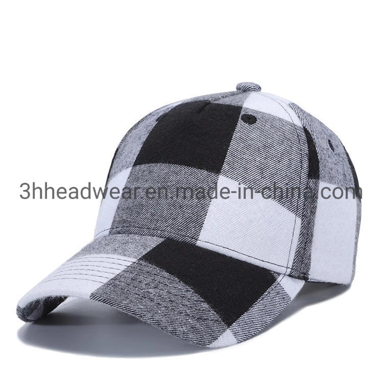 Classic Plaid lazer ajustável Esportes ao ar livre Gorras Custom Plaid Baseball Chapéus CAPS