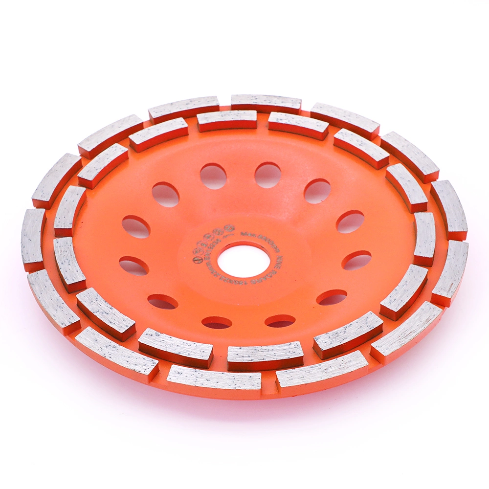 Diamond Concrete Grinding Wheel, Double Row Cup Surface Grinding Disc for Polishing and Cleaning Granite Marble Maso