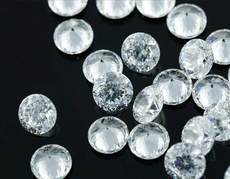 Factory Price Wuzhou Gemstone White Round Cut Cubic Zirconia for Jewelry