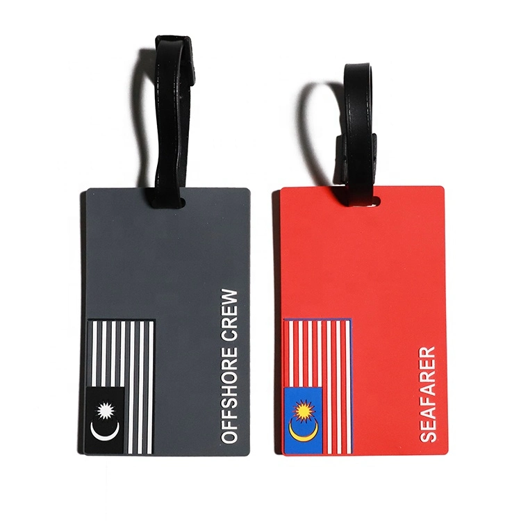 High quality/High cost performance  Leather Blank Under USA Flag Dollars Vera Case Only Online Parts Rubber Soft PVC Bag Luggage Tag