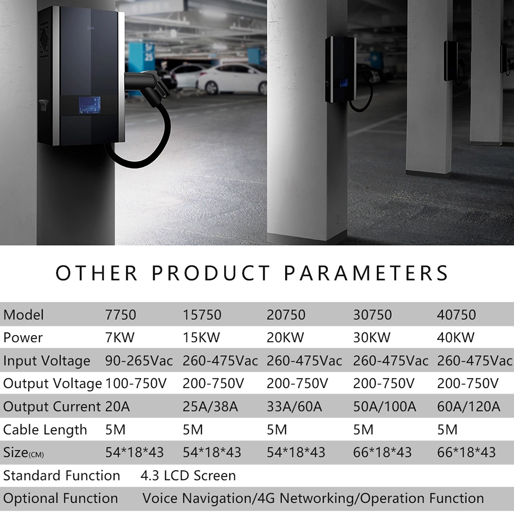 CCS Chademo Ocpp 1.6 7kw 11kw 22kw EV Cargador DC la carga Montón con pantalla LED TIPO 2 Wallbox Evse Tuya Smart EV cargador