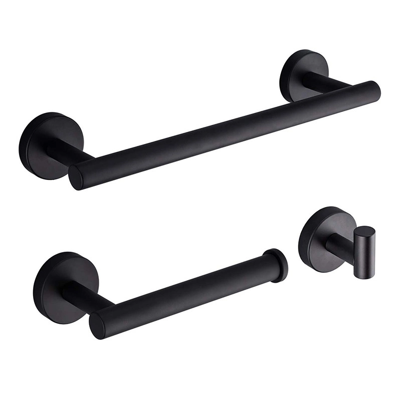 Piezas de acero inoxidable Juego de tornillería de montaje en pared Rack 12"Toalla Bar Portarrollos bata de toalla toalla gancho bares Accesorios de Baño Set