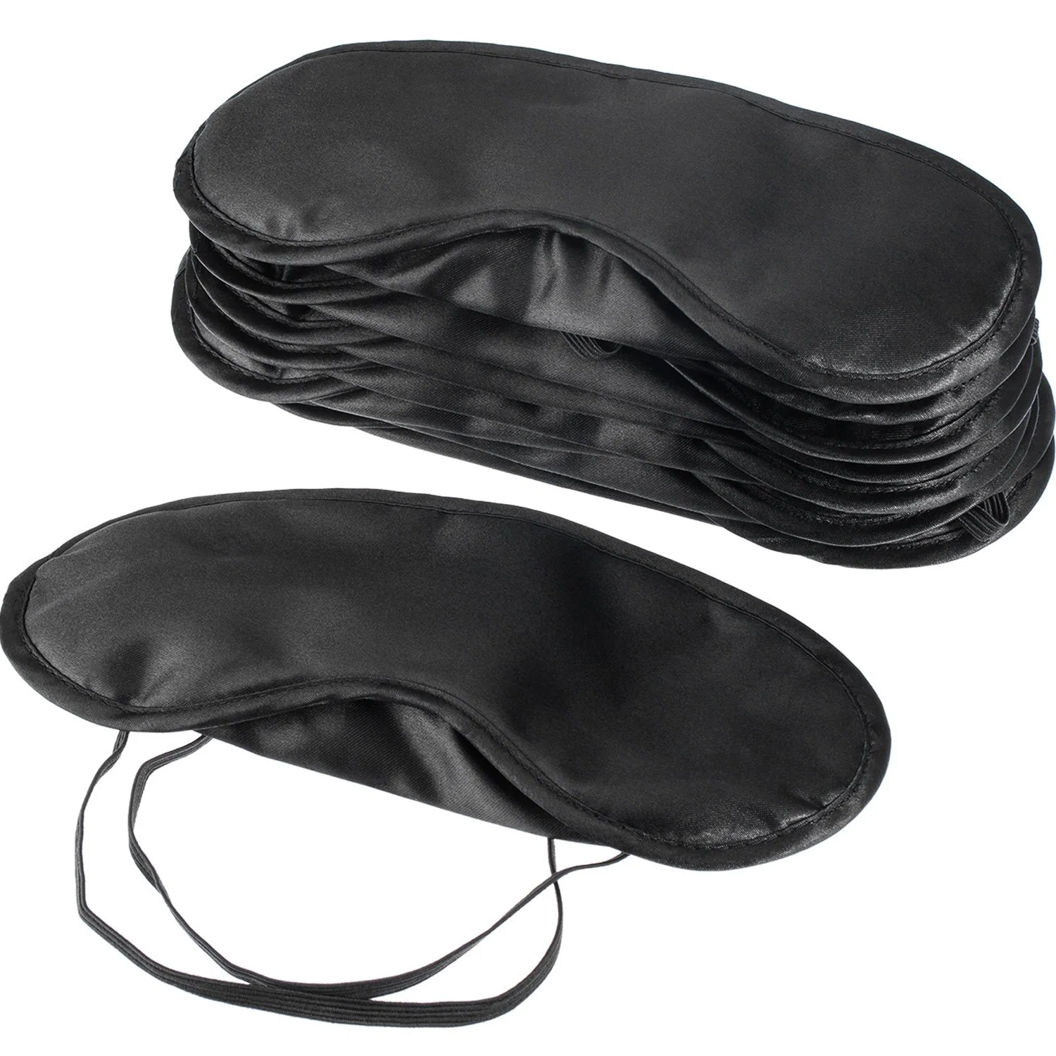 Wholesale Custom High Quality 10 Pack Mudder Blindfold Eye Mask Shade Cover for Sleeping with Nose Pad
