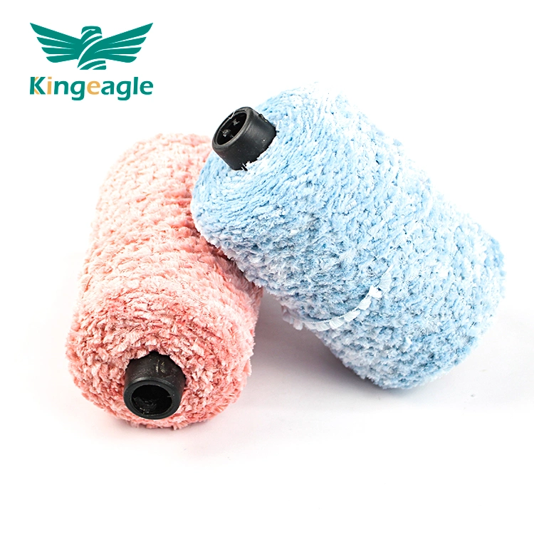 Kingegale Hot Style Colorful Polyester Fancy Yarn proveedores PomPom cepillo de dientes Hilados para coser