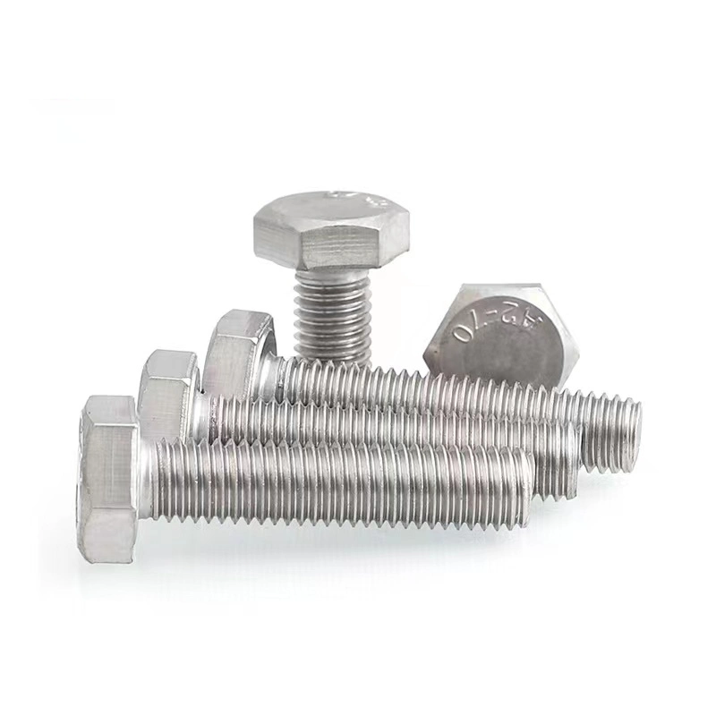 Factory Stainless Steel 304 Stock Stainless Steel A2 A4 DIN931 Partial Half Thread Hex Bolt and Nut and Washer