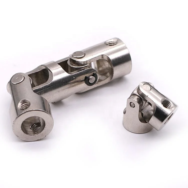 CNC Machining Stainless Steel Universal Double Cardan Joint Shaft Coupling Multi-Directional Rotation Accessories