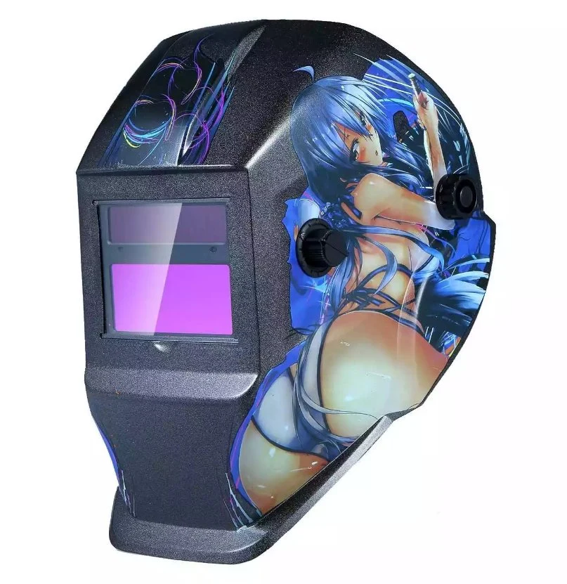 Digital Solar Power Auto Darkening Welding Helmet, Low Profile Grind Button, for TIG, MIG/Mag, MMA, Plasma, 6+1 Extra Lens Cover