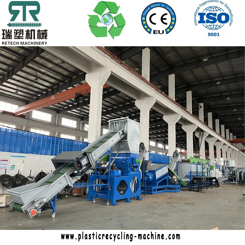 LDPE LLDPE Agriculture Packaging Plastic Film PP Woven Jumbo Bag Scrap Crushing Washing Recycling Squeezing Machine Plant