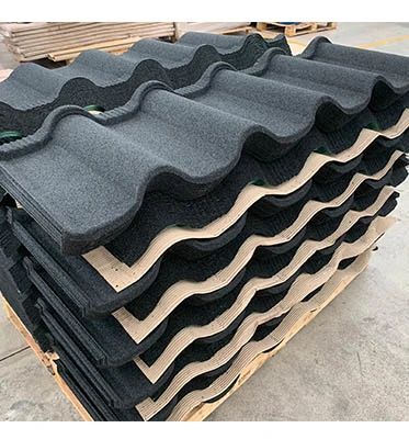 European Standard Black Stone Coated Roofing Tile Galvalume Zinc Roofing Sheet Shingle Stone Coated Construction Building Materials