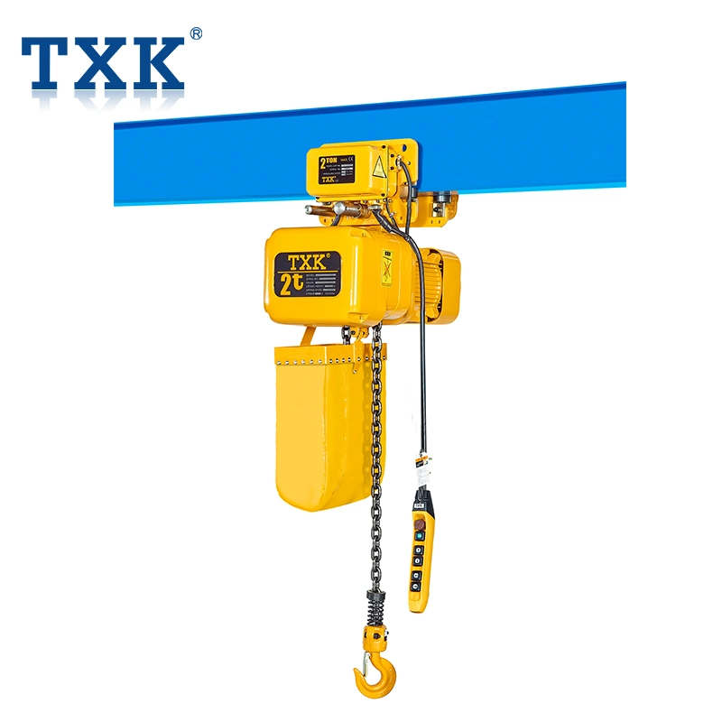 Txk Lifting Equipment 2 Ton Electric Chain Hoist with Electirc Trolley