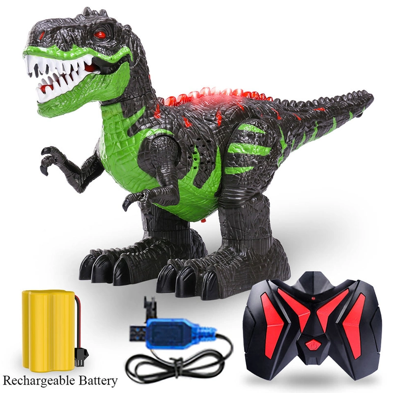 2.4G 8 Channel Remote Control Simulation Dinosaurs T-Rex Toys Electric Walking Robot Dinosaur with LED Lights & Sounds for Boys Gifts