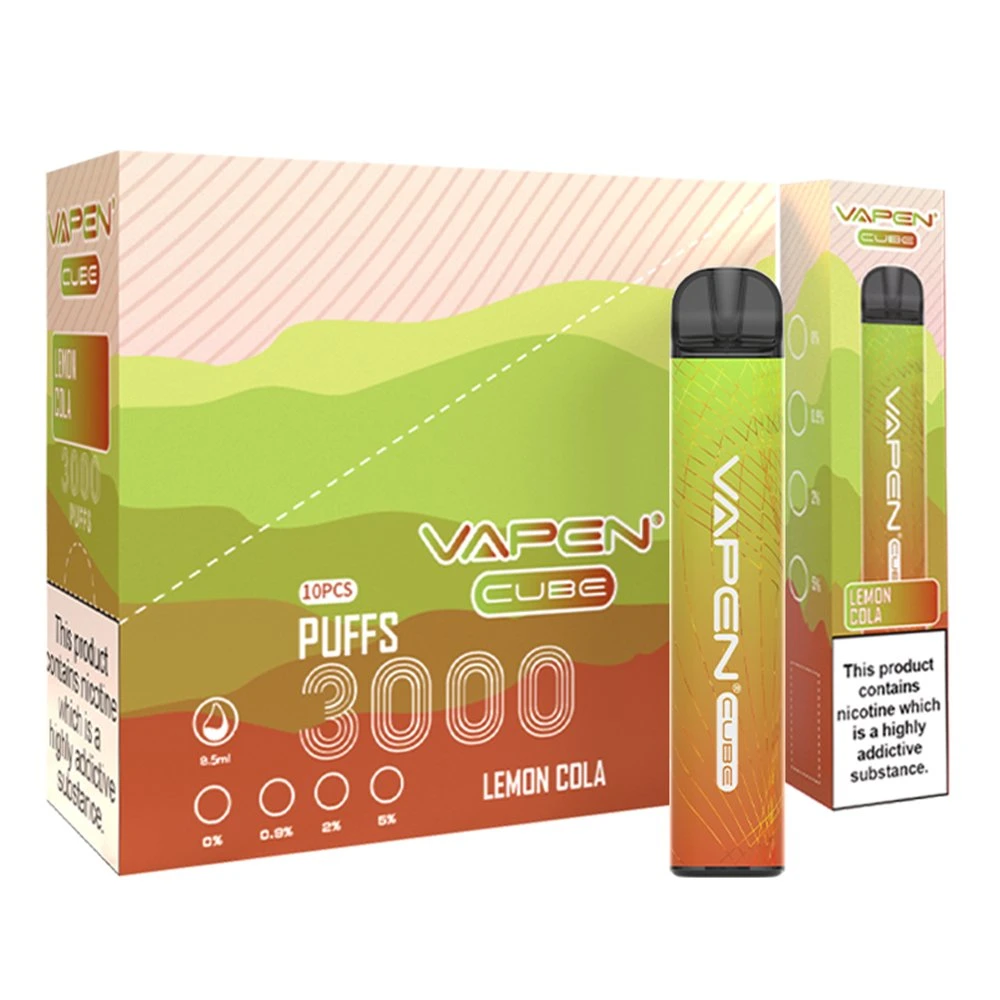 Beliebte 3000puffs Vapen Cube Einweg-Vape Pen mit Sicherheits-Codes E Zigarette