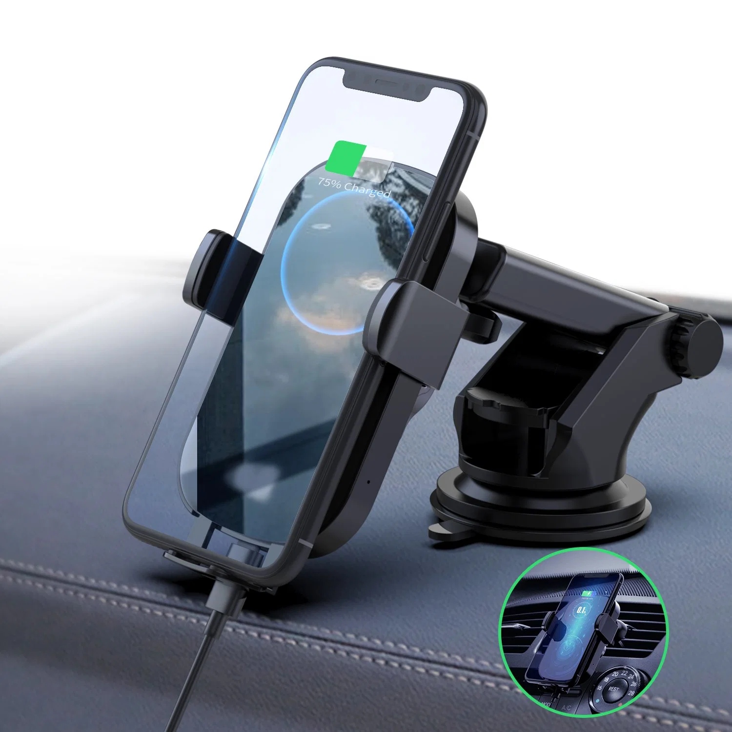 Car Auto N12 Fast Wireless Charger Portable Vehide Wireless Charger