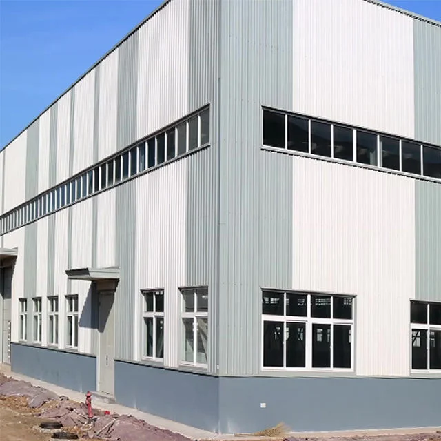 China Metal Fábrica de prefabricados de estructura de acero de construcción de Galpón de almacén
