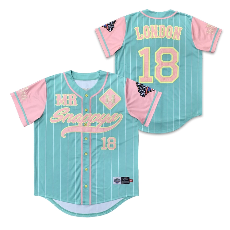 Maillot de baseball personnalisé avec logo brodé, design de sublimation, chemise de baseball pour hommes.