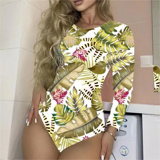 Intiflower Wholesale una pieza Traje de baño Manga larga Bañador ropa de playa sin espalda Para Girl