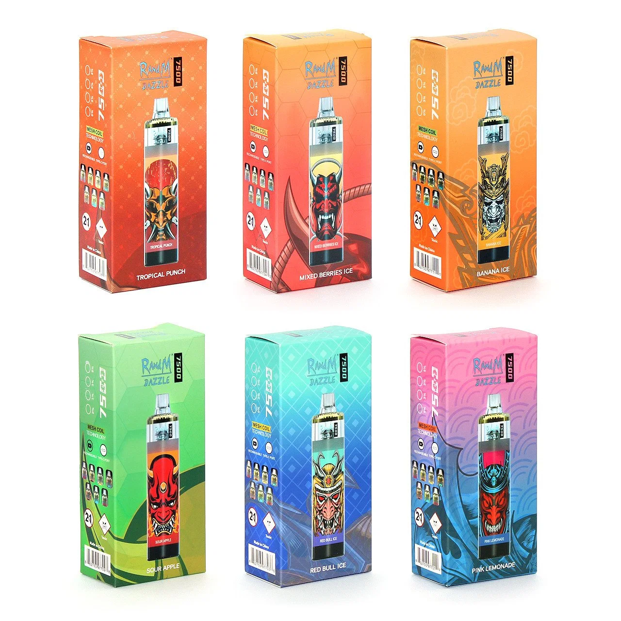 Wholesale/Supplier USA Randm7500puffs Mesh Coil 15ml with Best Flavors Ladies Disposable/Chargeable Vape Pen Wholesale/Supplier