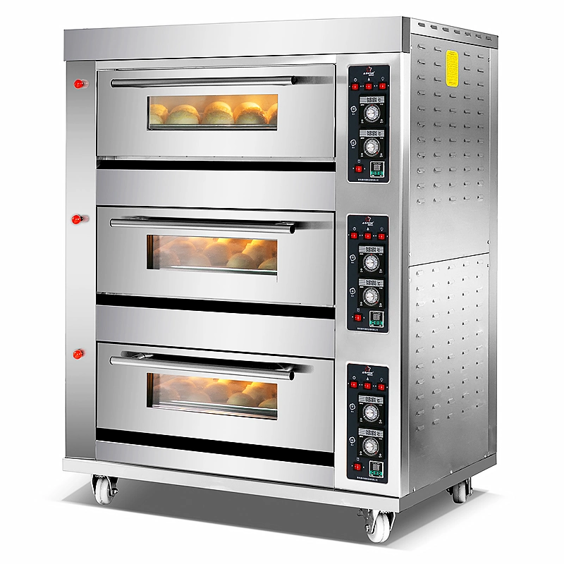 1 2 3 4 Deck 1 2 3 4 6 9 Trays Commercial Gas / Electric Ovens Bakery Equipment Baking Oven Bread Cake Pizza Oven Horno