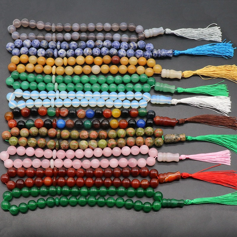 Semi Precious Stone 12mm Beads Bracelet Car Hanging Accessories 33 Muslim Rosary Bracelets