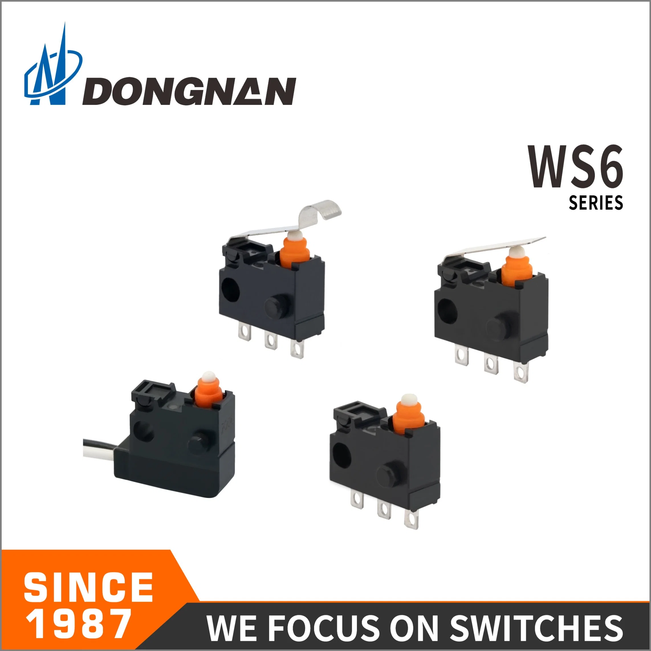 Small Size Ws6 Dustproof and Waterproof Micro Switch for Automobile