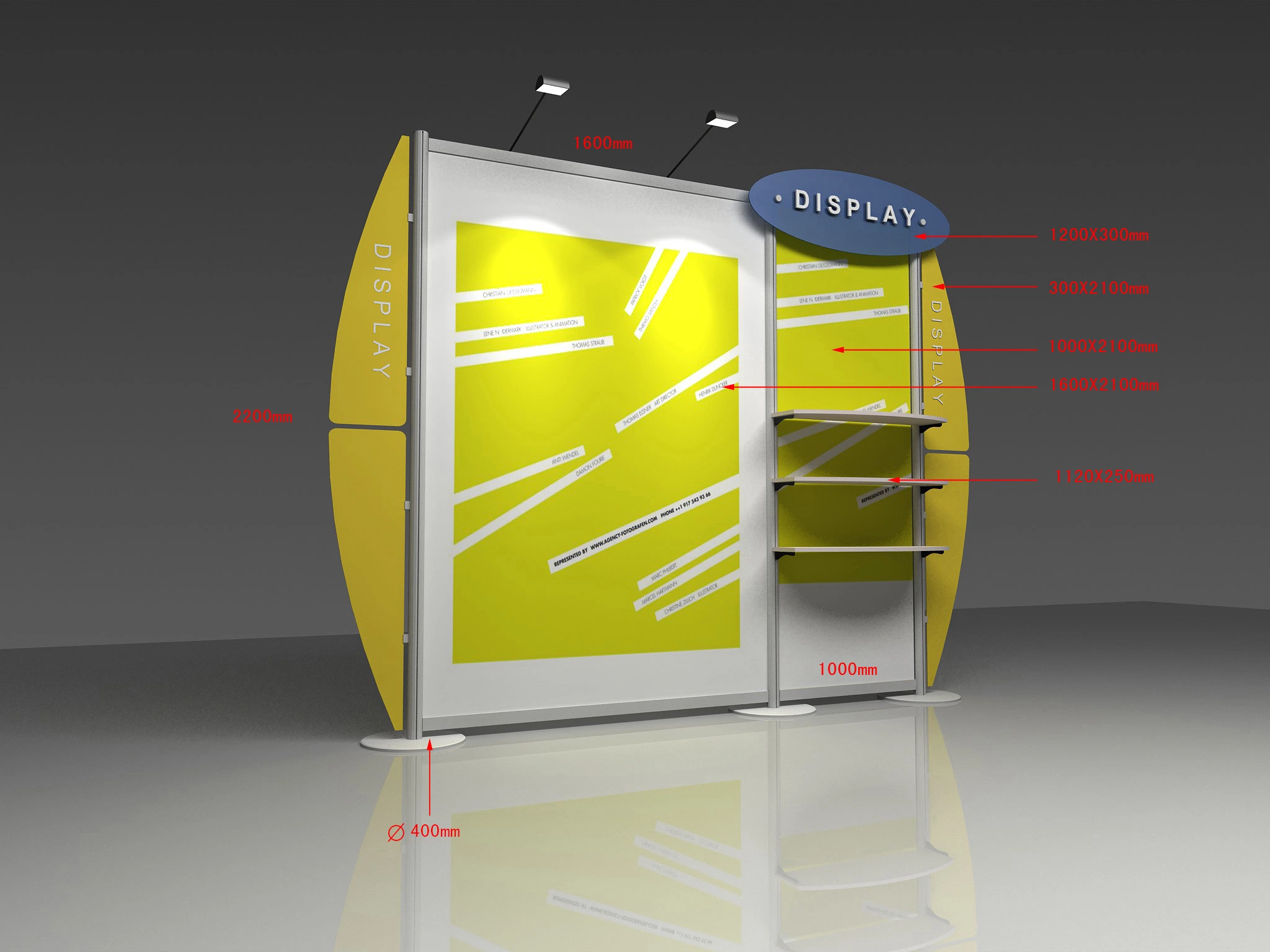 Exhibiting Backdrop Banner Stand for Advertising Tradeshow (DY-W-015)