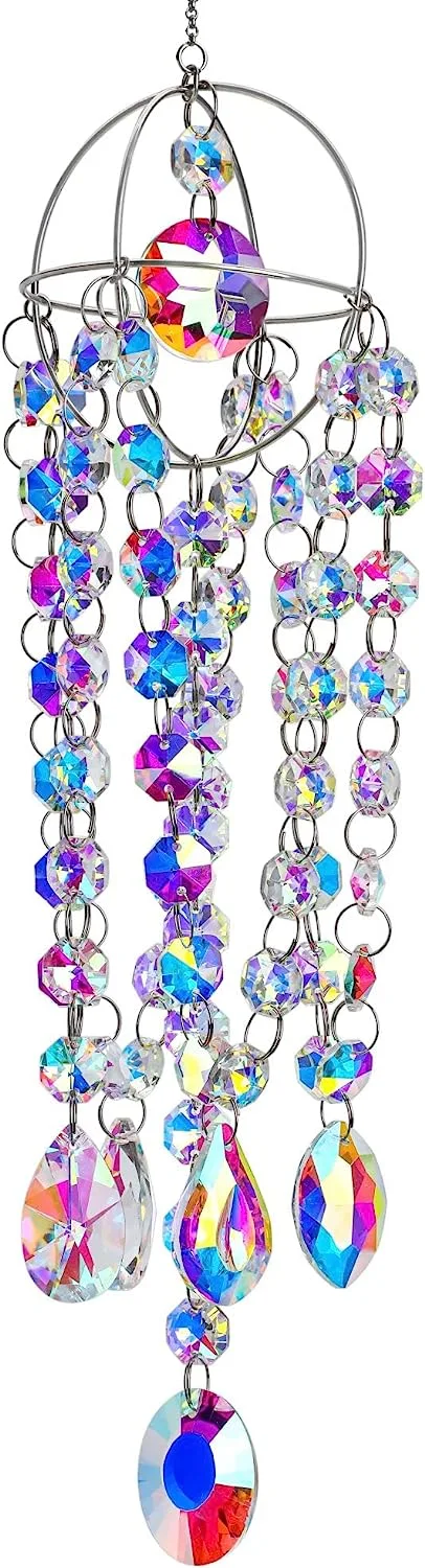 Presente para as mulheres de Mãe decoração Casa lustre vento Chimes cristal Janela do Suncatcher suspensa para o Sol Catchers Prism Rainbow Maker Pendant