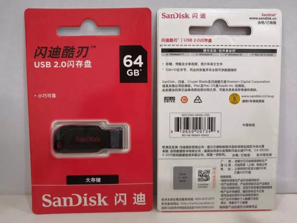 Original CZ50 USB Flash Drive 16GB 32GB 128GB USB 2.0 Pen Drive 64GB USB Flash Stick Pendrives for San Disk