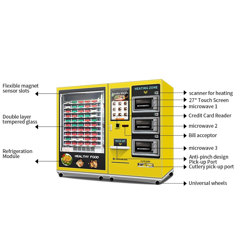 Kundenspezifische Halbautomatische Heiße Lebensmittel Heizung Vending Machine Lieferant