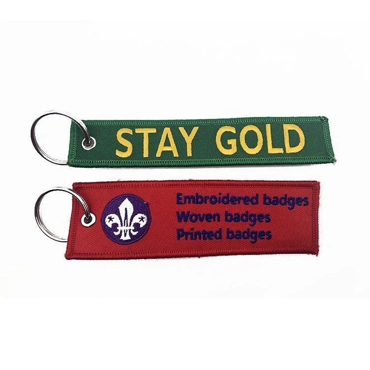 Promotional Gifts Personalized Custom Logo Embroidery Key Chain