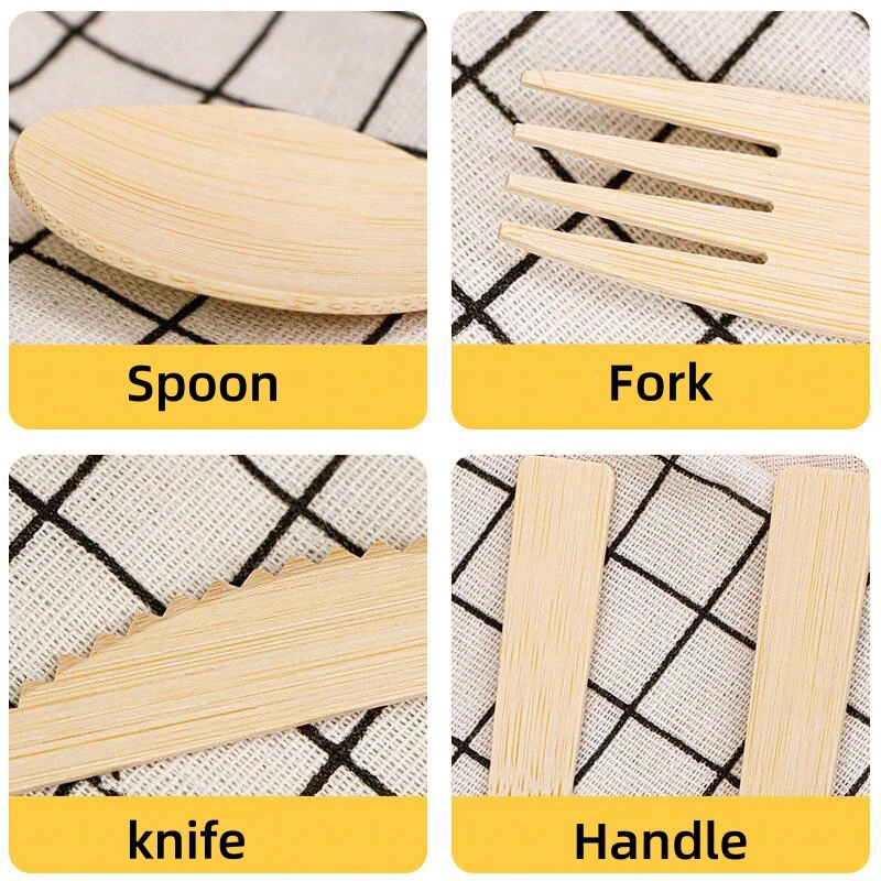 Disposable Biodegradable Wooden Cutlery Set Knife Fork Spoon Teaspoon