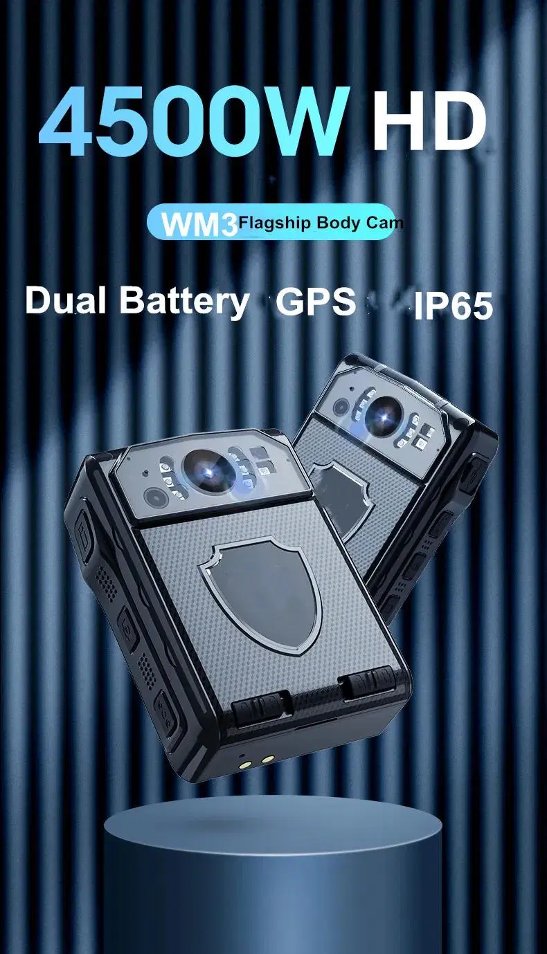 Waterproof IP68 Security Guard 4G WiFi Bt Wireless Records Body-Worn Camera