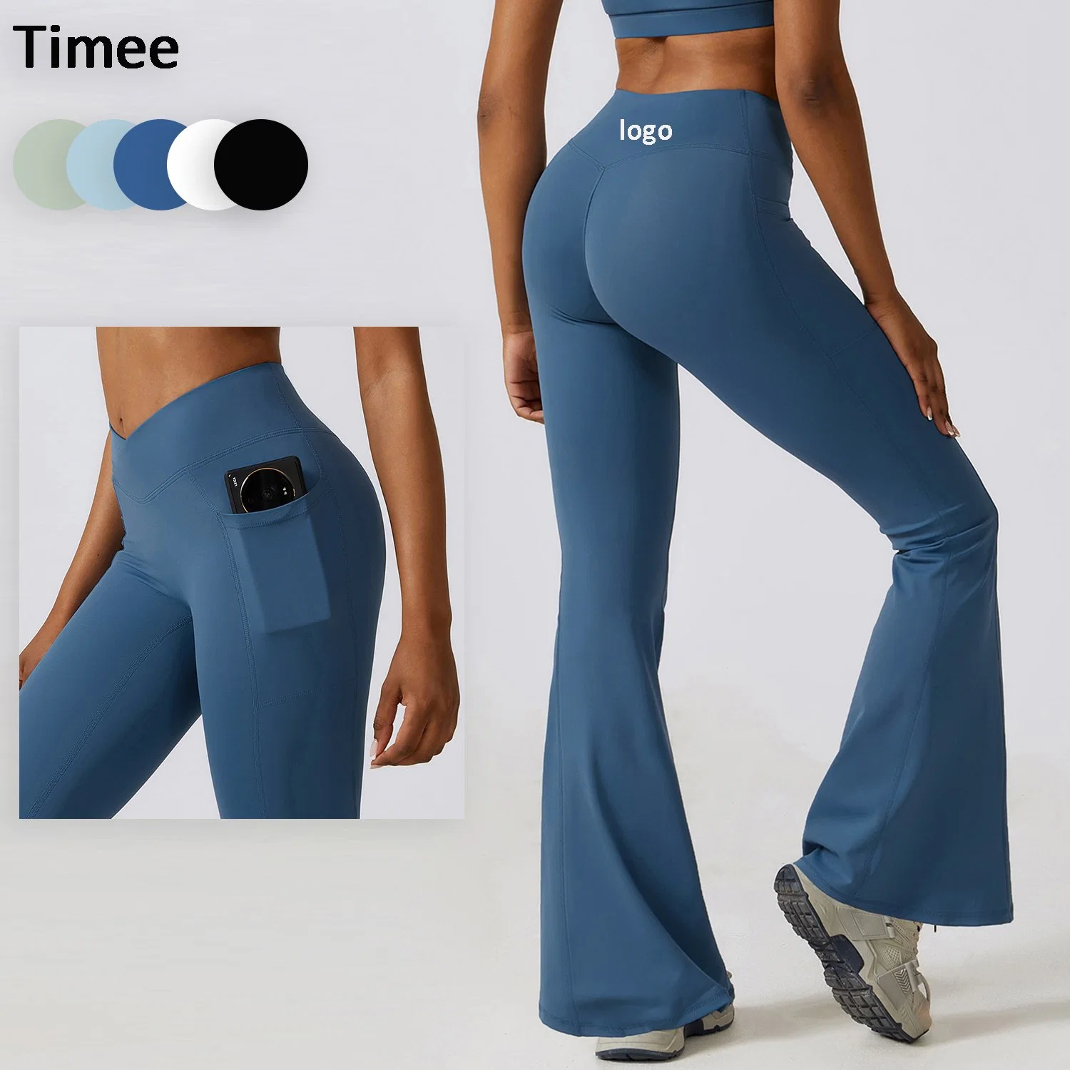 Pantalon évasé Fitness vêtements de sport Yoga taille haute course à pied Yoga Portez un pantalon