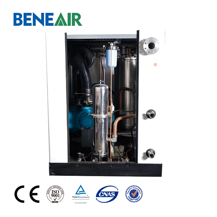 7bar 8bar 10bar Water Cooled 160kw 220HP Direct Drive Water-Injected Oil-Free Rotary Single Screw Type Pm VSD Air Compressor