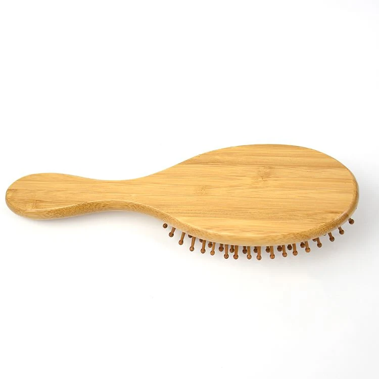 Brosse de massage coussin en bois naturel la réduction de la rupture de cheveux