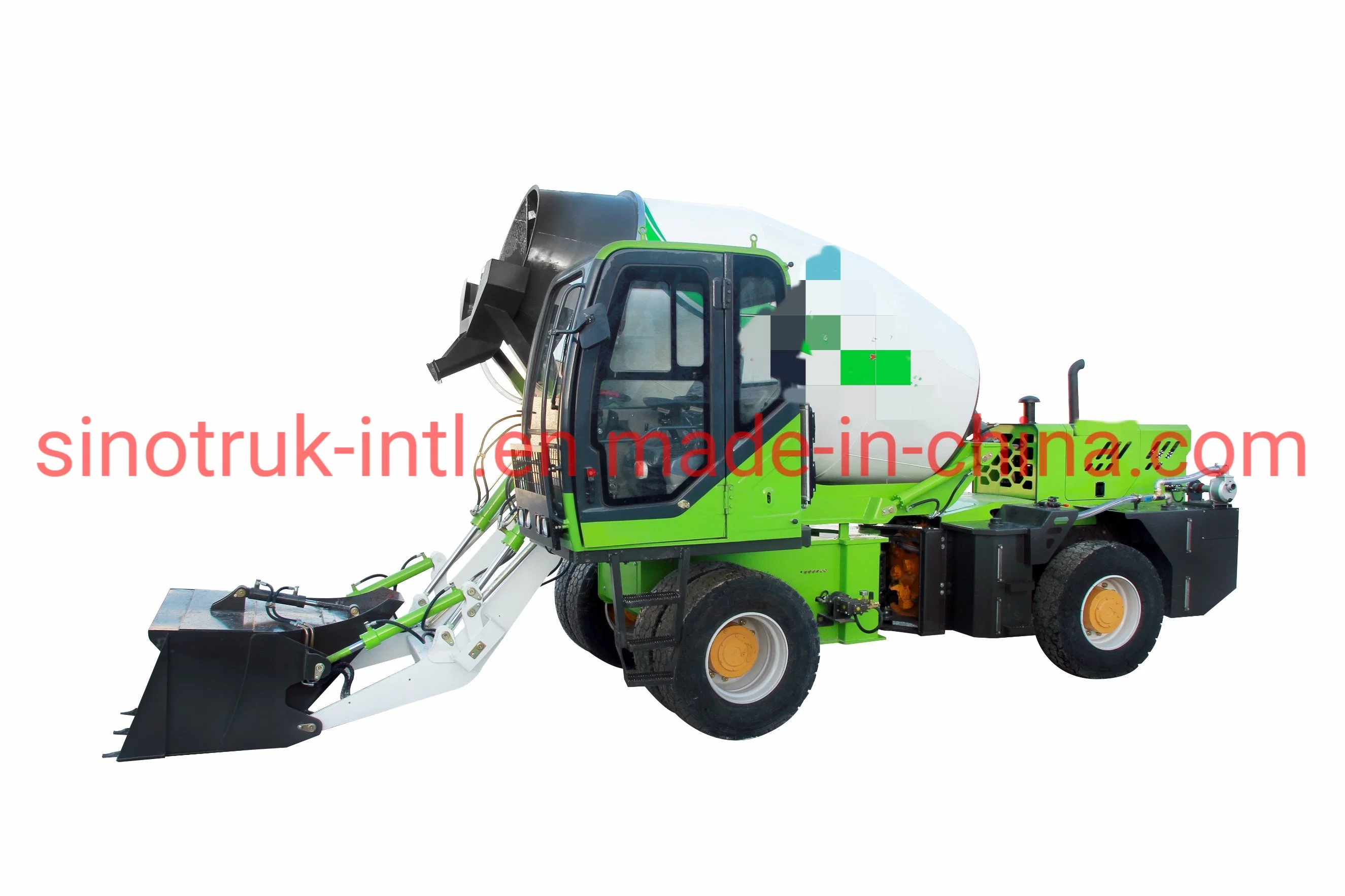 Portable Mini Concrete Mobile Mixer with Self Loading