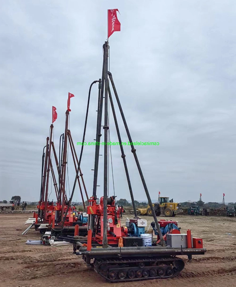 Xy-1A Crawler Mounted Soil Testing/Water Well Drilling/Geotechnical Sample Exploration Hydraulic Core Drill Machine with Mud Pump