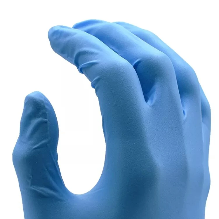 100 piezas Guantes desechables de nitrilo Guantes azules de nitrilo Thin Home Uso de cocina sólida