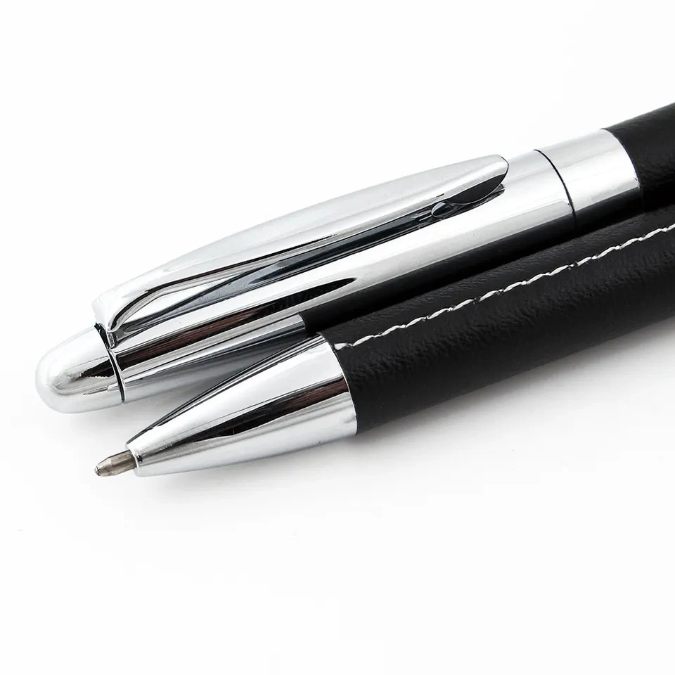 Hot Sale Leather Branding Ballpoint Pens with Custom Logo Stylish Dewen Ideal Premium for Company Gifts Business