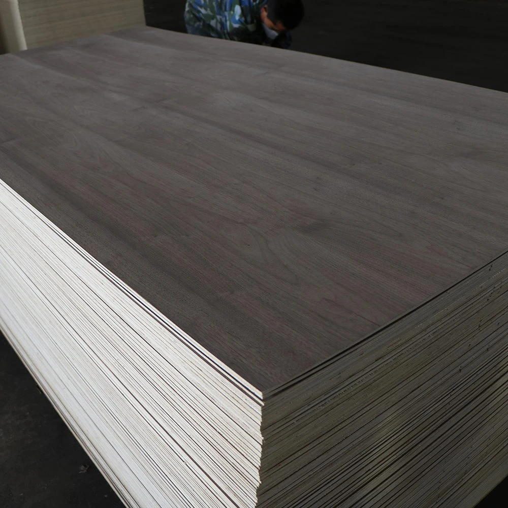 4mm 17mm Black Walnut Veneer Decorative Fancy Furniture Plywood Board with High quality/High cost performance 